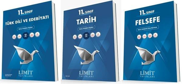 Limit 11. Sınıf Edebiyat + Tarih + Felsefe Konu Föyleri Seti 3 Kitap 2023 - Limit Yayınları - Image 1