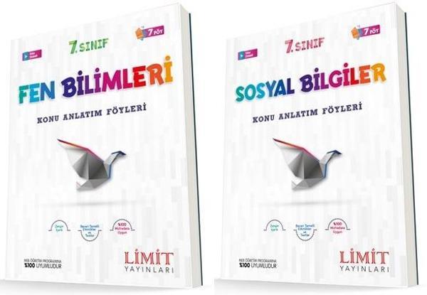 Limit 7. Sınıf Fen Bilimleri + Sosyal Bilgiler Konu Föyleri Seti 2 Kitap 2023 - Limit Yayınları - Image 1