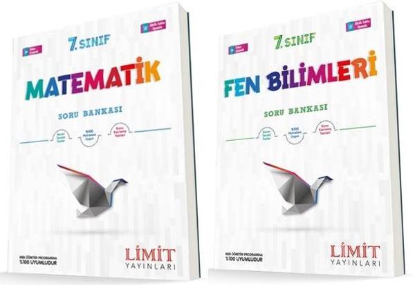 Limit 7. Sınıf Matematik + Fen Bilimleri Soru Bankası Seti 2 Kitap 2023 - Limit Yayınları - Image 1