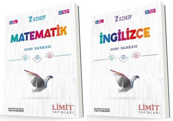 Limit 7. Sınıf Matematik + İngilizce Soru Bankası Seti 2 Kitap 2023 - Limit Yayınları - Image 1