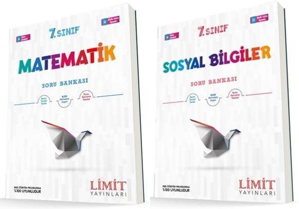 Limit 7. Sınıf Matematik + Sosyal Bilgiler Soru Bankası Seti 2 Kitap 2023 - Limit Yayınları - Image 1