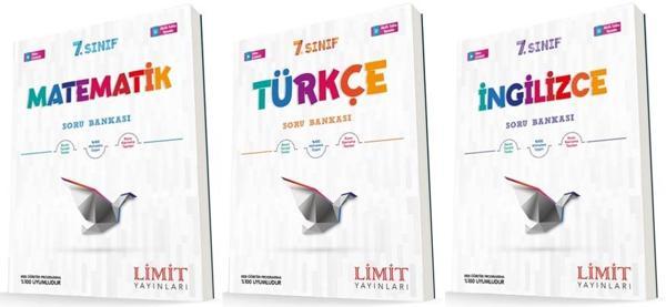 Limit 7. Sınıf Matematik + Türkçe + İngilizce Soru Seti 3 Kitap 2023 - Limit Yayınları - Image 1