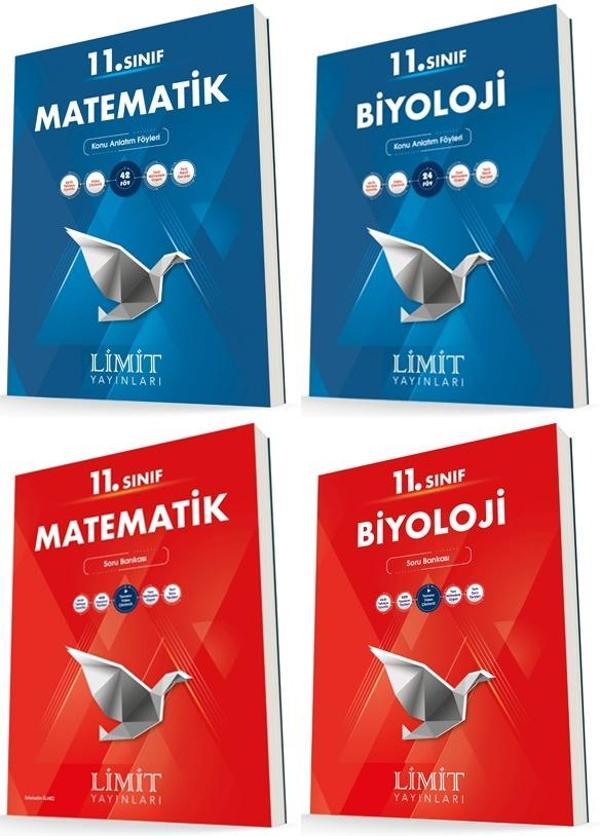 Limit 11. Sınıf Matematik + Biyoloji Konu + Soru Seti 4 Kitap 2023 - Limit Yayınları - Image 1