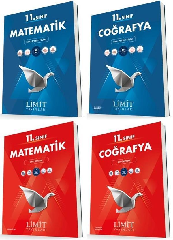 Limit 11. Sınıf Matematik + Coğrafya Konu + Soru Seti 4 Kitap 2023 - Limit Yayınları - Image 1