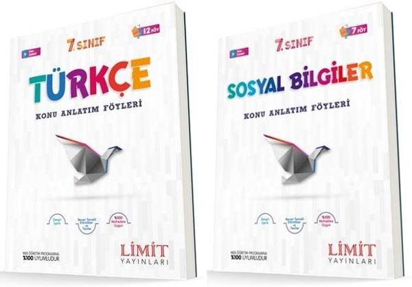 Limit 7. Sınıf Türkçe + Sosyal Bilgiler Konu Föyleri Seti 2 Kitap 2023 - Limit Yayınları - Image 1