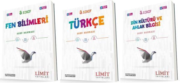 Limit 8. Sınıf Fen + Türkçe + Din Soru Seti 3 Kitap 2023 - Limit Yayınları - Image 1
