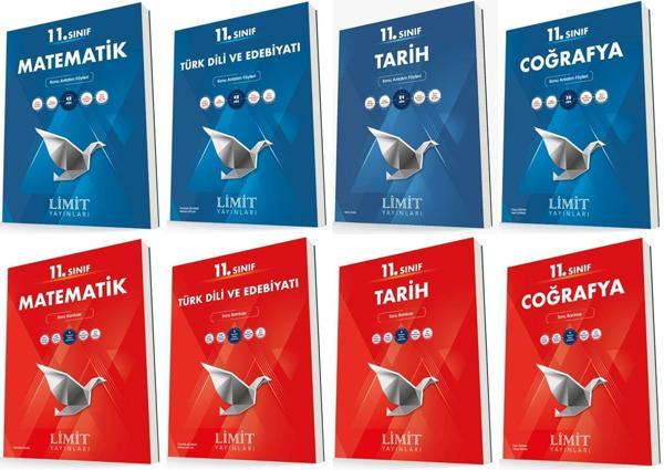 Limit 11. Sınıf Matematik + Edebiyat + Tarih + Coğrafya Konu + Soru Seti 8 Kitap 2023 - Limit Yayınları - Image 1