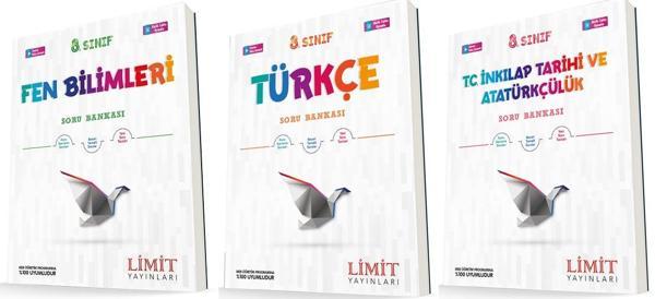 Limit 8. Sınıf Fen + Türkçe + İnkılap Soru Seti 3 Kitap 2023 - Limit Yayınları - Image 1