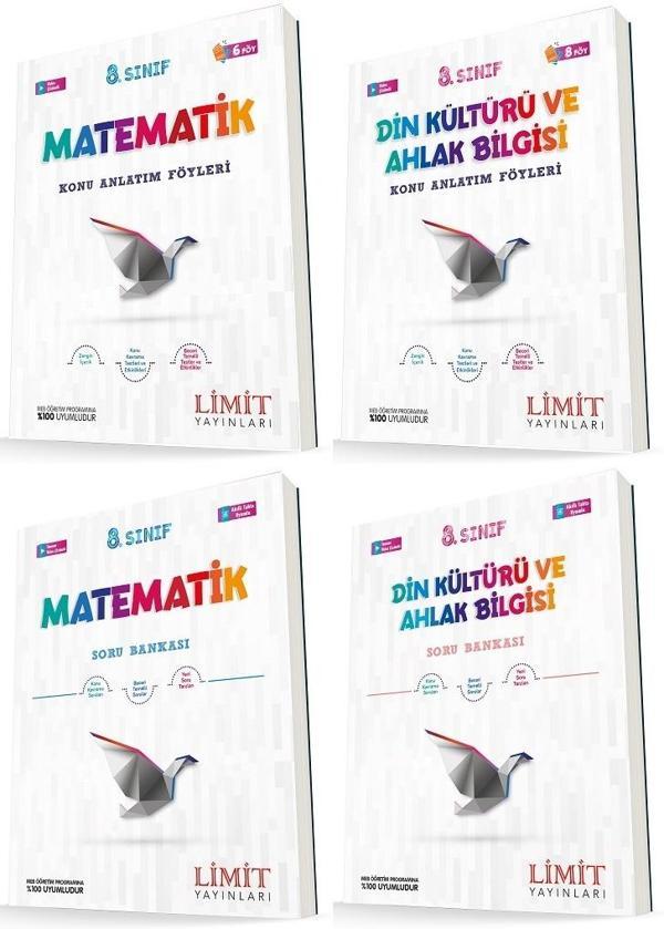Limit 8. Sınıf Matematik + Din Konu Föyleri + Soru Seti 4 Kitap 2023 - Limit Yayınları - Image 1