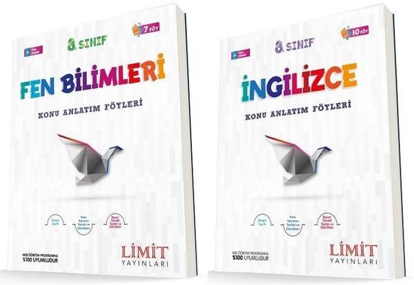 Limit 8. Sınıf Fen Bilimleri + İngilizce Konu Föyleri Seti 2 Kitap 2023 - Limit Yayınları - Image 1