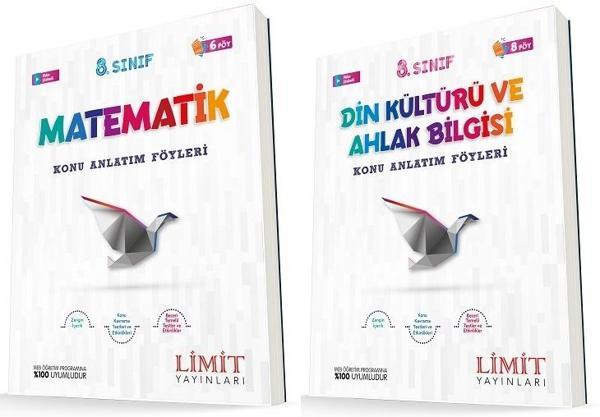 Limit 8. Sınıf Matematik + Din Konu Föyleri Seti 2 Kitap 2023 - Limit Yayınları - Image 1