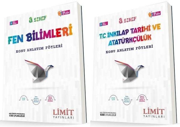 Limit 8. Sınıf Fen Bilimleri + İnkılap Konu Föyleri Seti 2 Kitap 2023 - Limit Yayınları - Image 1