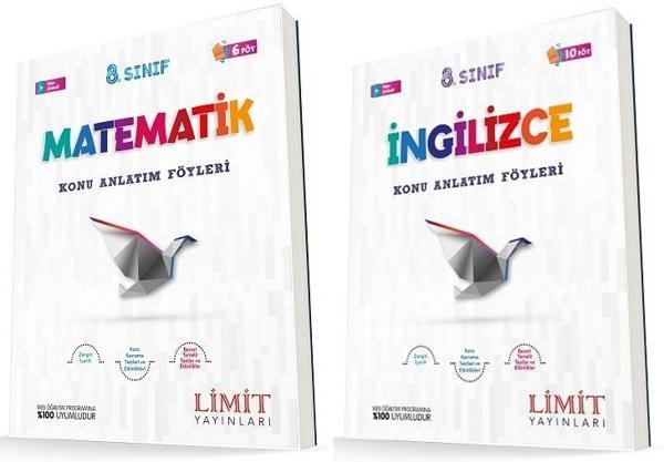 Limit 8. Sınıf Matematik + İngilizce Konu Föyleri Seti 2 Kitap 2023 - Limit Yayınları - Image 1