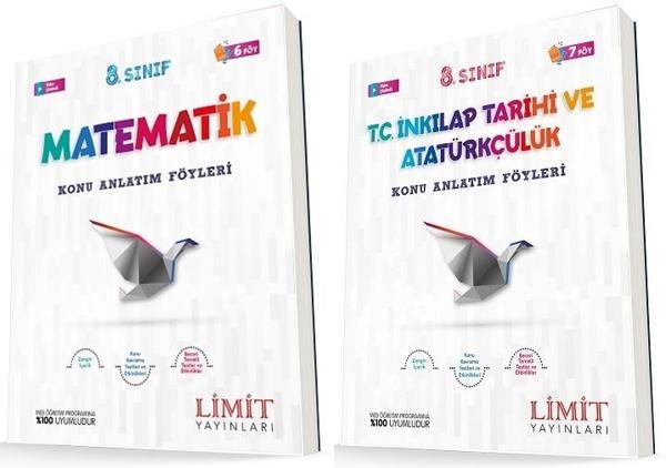 Limit 8. Sınıf Matematik + İnkılap Konu Föyleri Seti 2 Kitap 2023 - Limit Yayınları - Image 1