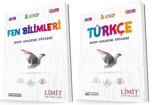 Limit 8. Sınıf Fen Bilimleri + Türkçe Konu Föyleri Seti 2 Kitap 2023 - Limit Yayınları - Image 1
