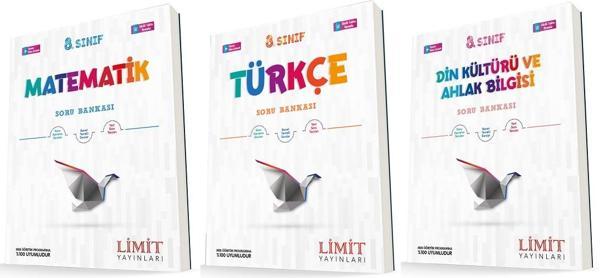 Limit 8. Sınıf Matematik + Türkçe + Din Soru Seti 3 Kitap 2023 - Limit Yayınları - Image 1