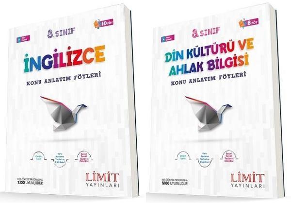Limit 8. Sınıf İngilizce + Din Konu Föyleri Seti 2 Kitap 2023 - Limit Yayınları - Image 1