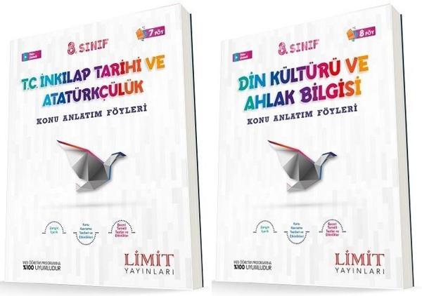 Limit 8. Sınıf İnkılap + Din Konu Föyleri Seti 2 Kitap 2023 - Limit Yayınları - Image 1