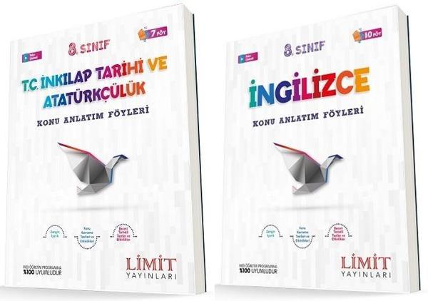 Limit 8. Sınıf İnkılap + İngilizce Konu Föyleri Seti 2 Kitap 2023 - Limit Yayınları - Image 1