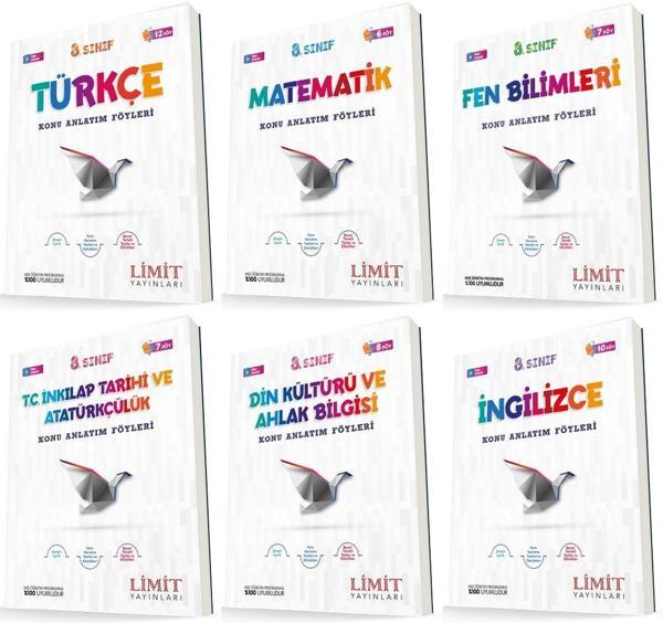 Limit 8. Sınıf Konu Anlatım Föyleri Seti Tam Set 6 Kitap 2023 - Limit Yayınları - Image 1