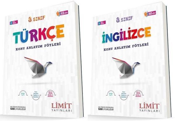 Limit 8. Sınıf Türkçe + İngilizce Konu Föyleri Seti 2 Kitap 2023 - Limit Yayınları - Image 1