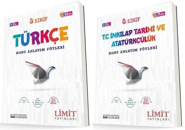 Limit 8. Sınıf Türkçe + İnkılap Konu Föyleri Seti 2 Kitap 2023 - Limit Yayınları - Image 1
