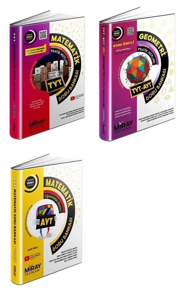 Miray 2024 Tyt Ayt Matematik Geometri Konu Özetli Soru Seti 3 Kitap - Miray Yayınları - Image 1