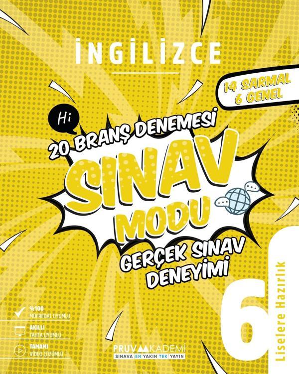 Pruva Akademi 6. Sınıf İngilizce Sınav Modu Deneme Sınavı 2023 - Pruva Akademi - Image 1