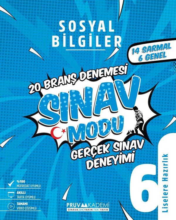 Pruva Akademi 6. Sınıf Sosyal Bilgiler Sınav Modu Deneme Sınavı 2023 - Pruva Akademi - Image 1