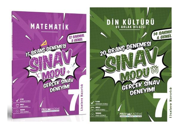 Pruva Akademi 7. Sınıf Matematik + Din Kültürü Sınav Modu Seti 2 Kitap 2023 - Pruva Akademi - Image 1