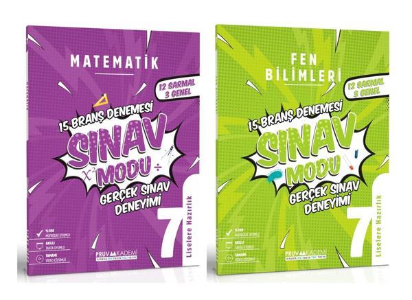 Pruva Akademi 7. Sınıf Matematik Fen Bilimleri Deneme Sınavı Seti 2023 - Pruva Akademi - Image 1