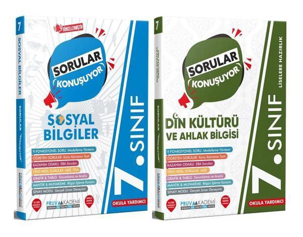 Pruva Akademi 7. Sınıf Sosyal Bilgiler + Din Kültürü Sorular Konuşuyor Seti 2 Kitap 2023 - Pruva Akademi - Image 1
