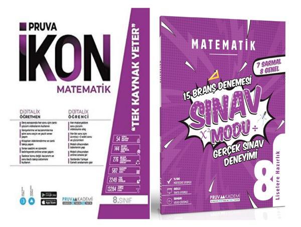 Pruva Akademi 8. Sınıf Matematik Defter + Deneme Seti Seti 2 Kitap 2023 - Pruva Akademi - Image 1