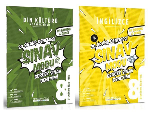 Pruva Akademi 8. Sınıf Din Kültürü + İngilizce Deneme Seti 2 Kitap 2023 - Pruva Akademi - Image 1