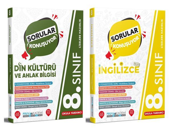 Pruva Akademi 8. Sınıf Din Kültürü + İngilizce Soru Bankası Seti 2 Kitap 2023 - Pruva Akademi - Image 1