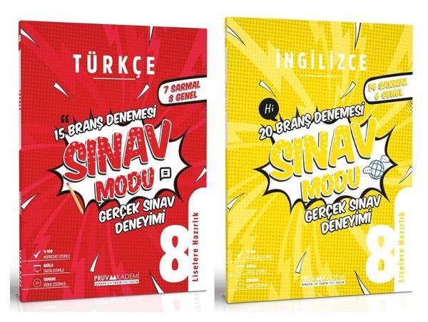 Pruva Akademi 8. Sınıf Türkçe + İngilizce Deneme Seti 2 Kitap 2023 - Pruva Akademi - Image 1
