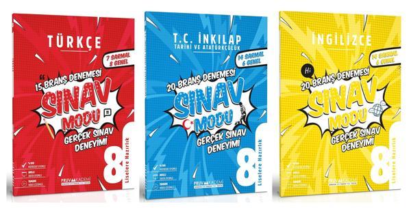 Pruva Akademi 8. Sınıf Türkçe + İnkılap Tarihi + İngilizce Deneme Seti 3 Kitap 2023 - Pruva Akademi - Image 1