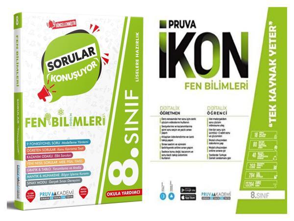 Pruva Akademi 8. Sınıf Fen Bilimleri Soru + Defter Seti 2 Kitap 2023 - Pruva Akademi - Image 1