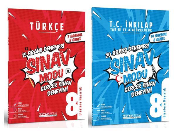 Pruva Akademi 8. Sınıf Türkçe + İnkılap Tarihi Deneme Seti 2 Kitap 2023 - Pruva Akademi - Image 1
