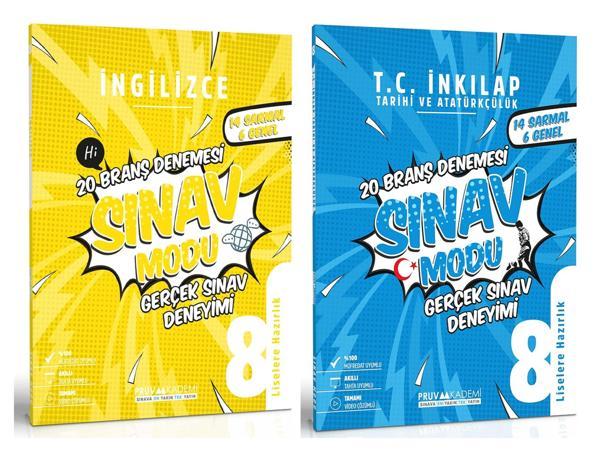 Pruva Akademi 8. Sınıf İngilizce + İnkılap Tarihi Deneme Seti 2 Kitap 2023 - Pruva Akademi - Image 1