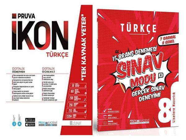 Pruva Akademi 8. Sınıf Türkçe Defter + Deneme Seti Seti 2 Kitap 2023 - Pruva Akademi - Image 1