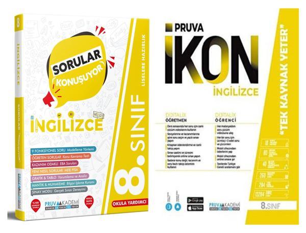 Pruva Akademi 8. Sınıf İngilizce Soru + Defter Seti 2 Kitap 2023 - Pruva Akademi - Image 1