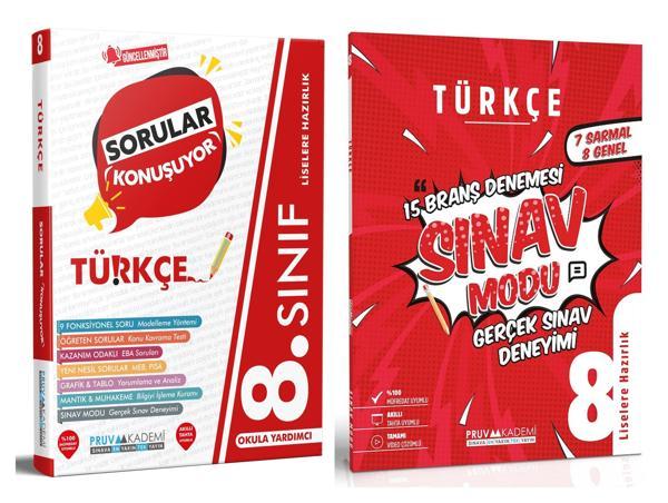 Pruva Akademi 8. Sınıf Türkçe Sorular Konuşuyor + Deneme Seti 2 Kitap 2023 - Pruva Akademi - Image 1