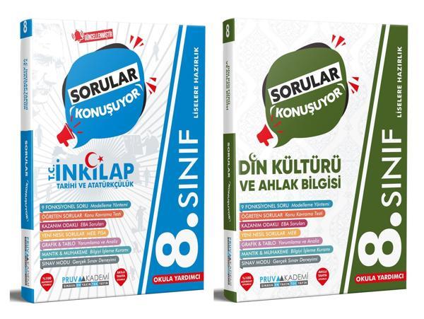 Pruva Akademi 8. Sınıf İnkılap + Din Kültürü Sorular Konuşuyor Seti 2 Kitap 2023 - Pruva Akademi - Image 1