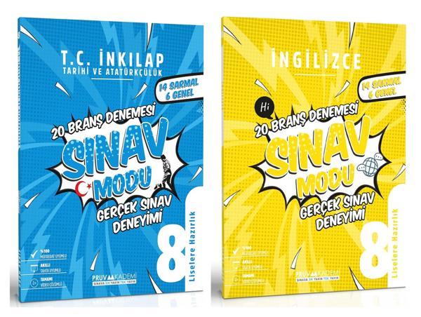 Pruva Akademi 8. Sınıf İnkılap Tarihi + İngilizce Deneme Seti 2 Kitap 2023 - Pruva Akademi - Image 1