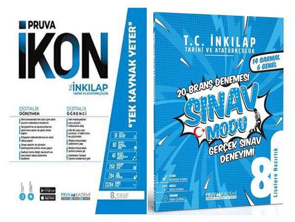 Pruva Akademi 8. Sınıf İnkılap Tarihi Defter + Deneme Seti Seti 2 Kitap 2023 - Pruva Akademi - Image 1