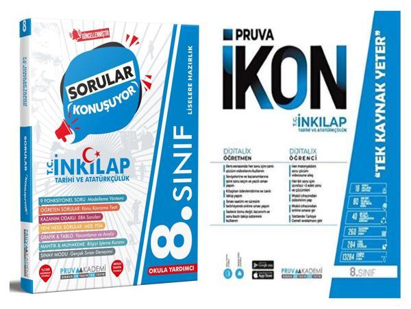 Pruva Akademi 8. Sınıf İnkılap Tarihi Soru + Defter Seti 2 Kitap 2023 - Pruva Akademi - Image 1
