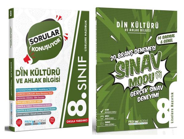 Pruva Akademi 8. Sınıf Lgs Din Kültürü Sorular Konuşuyor + Deneme Seti 2 Kitap 2023 - Pruva Akademi - Image 1