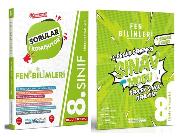 Pruva Akademi 8. Sınıf Lgs Fen Bilimleri Sorular Konuşuyor + Deneme Seti 2 Kitap 2023 - Pruva Akademi - Image 1