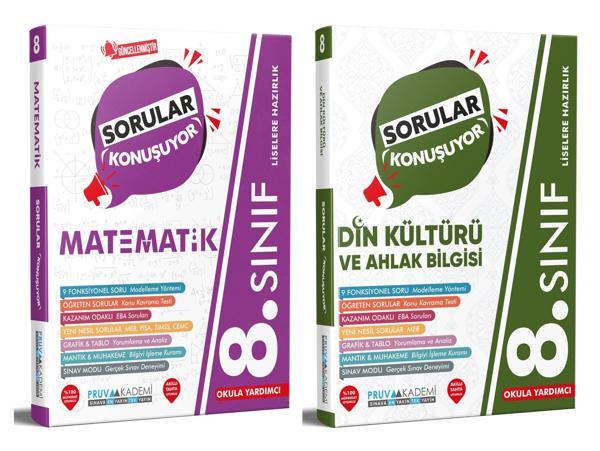 Pruva Akademi 8. Sınıf Matematik + Din Kültürü Sorular Konuşuyor Seti 2 Kitap 2023 - Pruva Akademi - Image 1